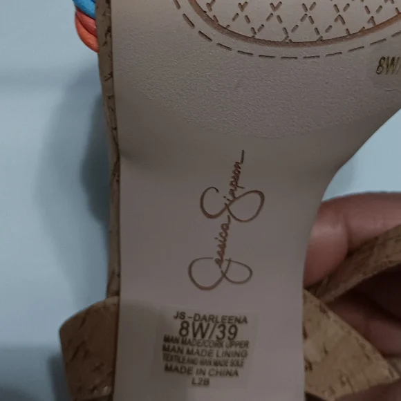 JESSICA SIMPSON Darleena Multicolor  Women's Platform  Sandals - 8W - Picture 7 of 7